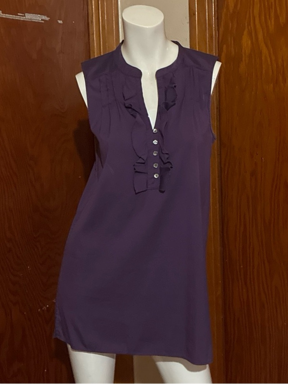 Theory Purple Sleeveless Business Casual Top / Blouse - Size Small